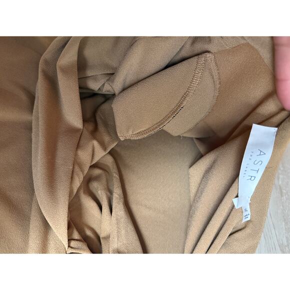 ASTR The Label Shawl Collar Wrap Top Women's Taupe size XL - Picture 7 of 9